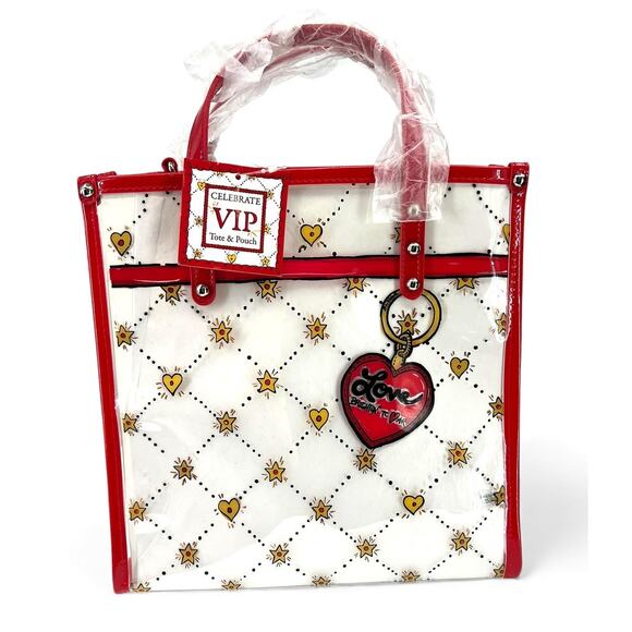 NWT Brighton clear satchel crossbody bag Set Tote matching small pouch purse - Picture 2 of 7